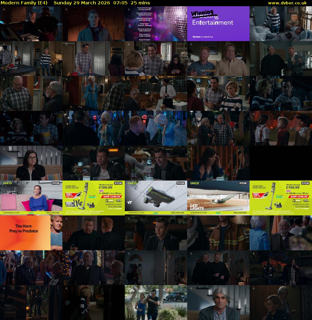 Modern Family (E4) Sunday 29 March 2026 07:05 - 07:30