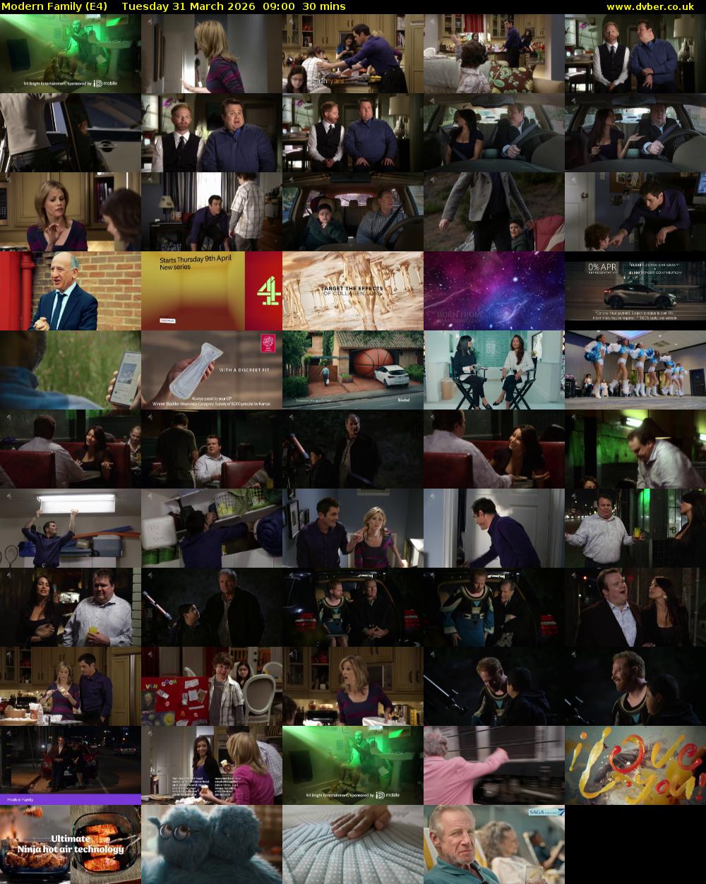 Modern Family (E4) Tuesday 31 March 2026 09:00 - 09:30