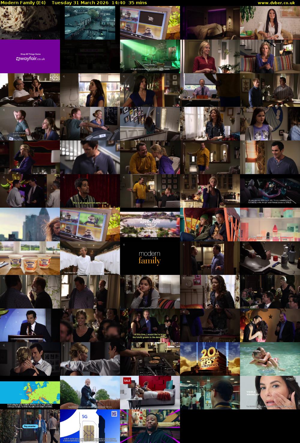 Modern Family (E4) Tuesday 31 March 2026 14:40 - 15:15
