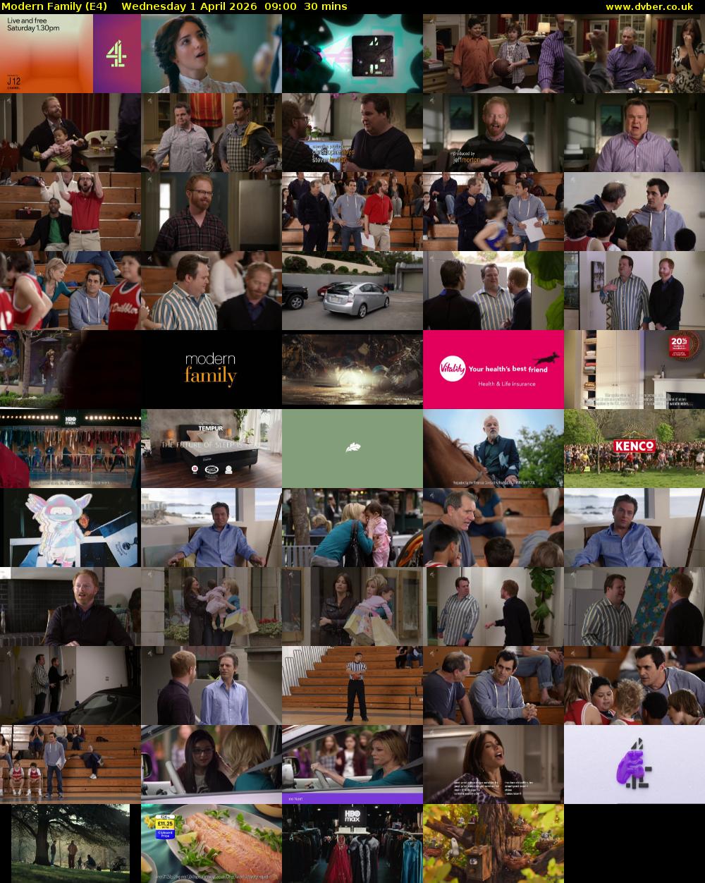 Modern Family (E4) Wednesday 1 April 2026 09:00 - 09:30
