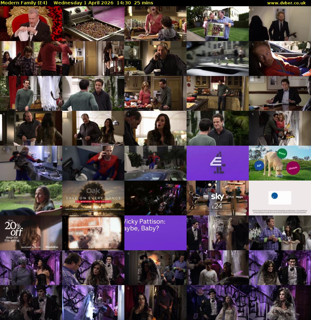Modern Family (E4) Wednesday 1 April 2026 14:30 - 14:55