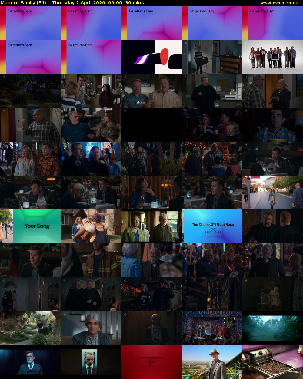 Modern Family (E4) Thursday 2 April 2026 06:00 - 06:30