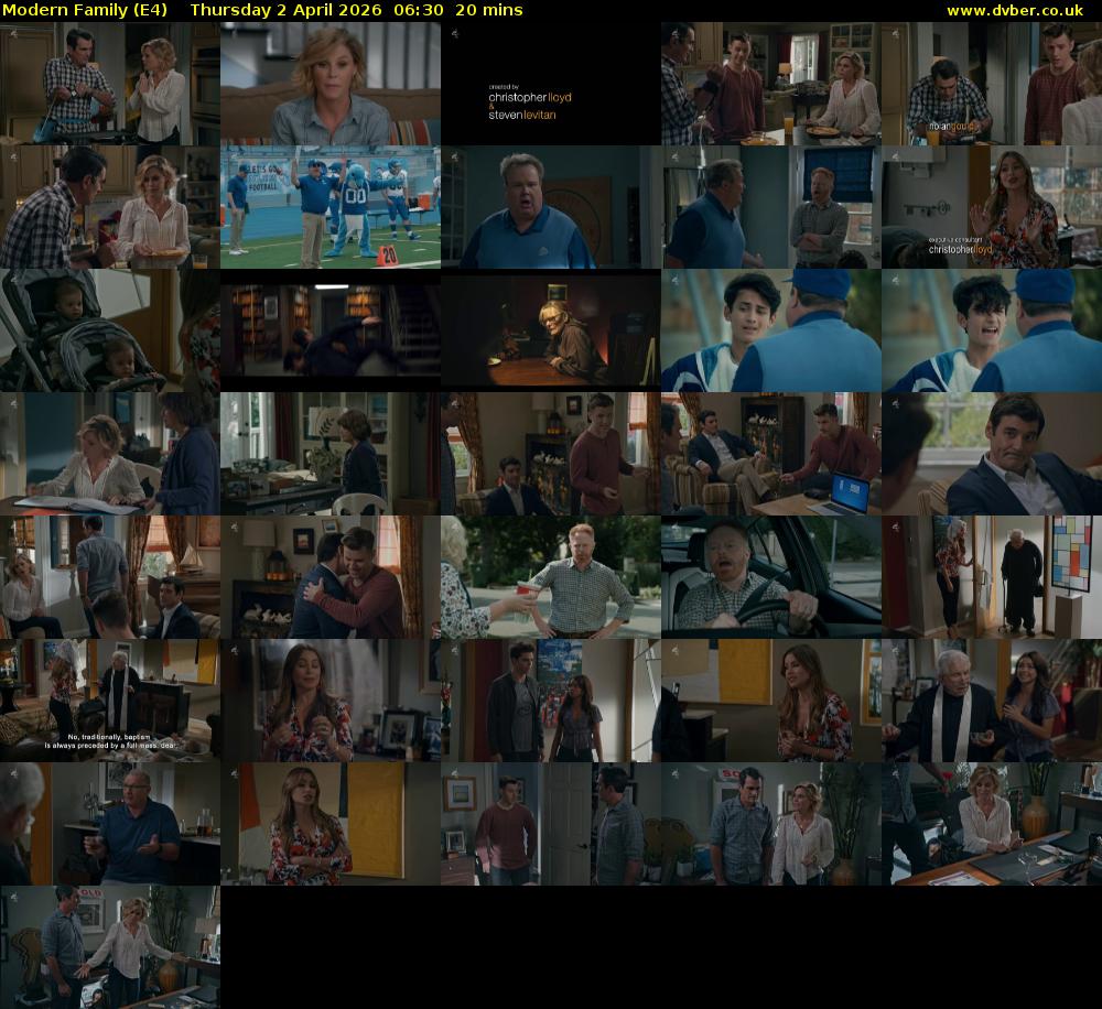 Modern Family (E4) Thursday 2 April 2026 06:30 - 06:50
