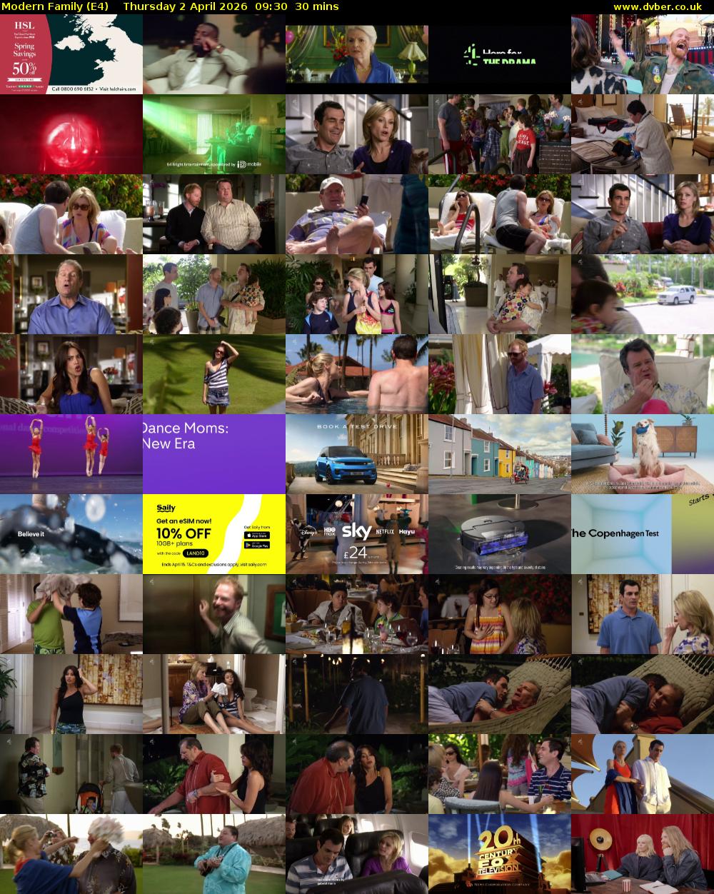 Modern Family (E4) Thursday 2 April 2026 09:30 - 10:00