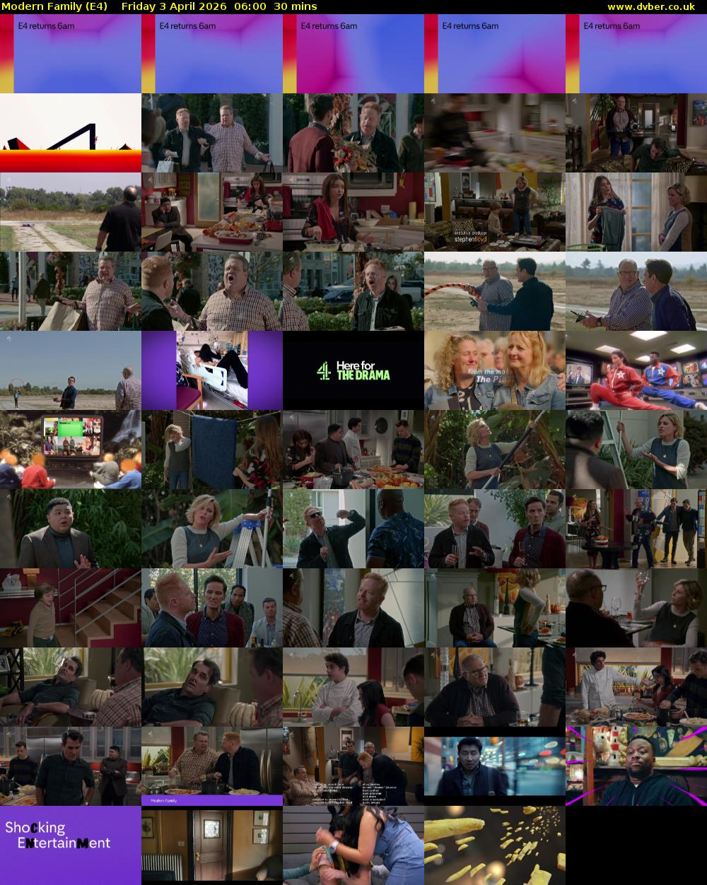 Modern Family (E4) Friday 3 April 2026 06:00 - 06:30