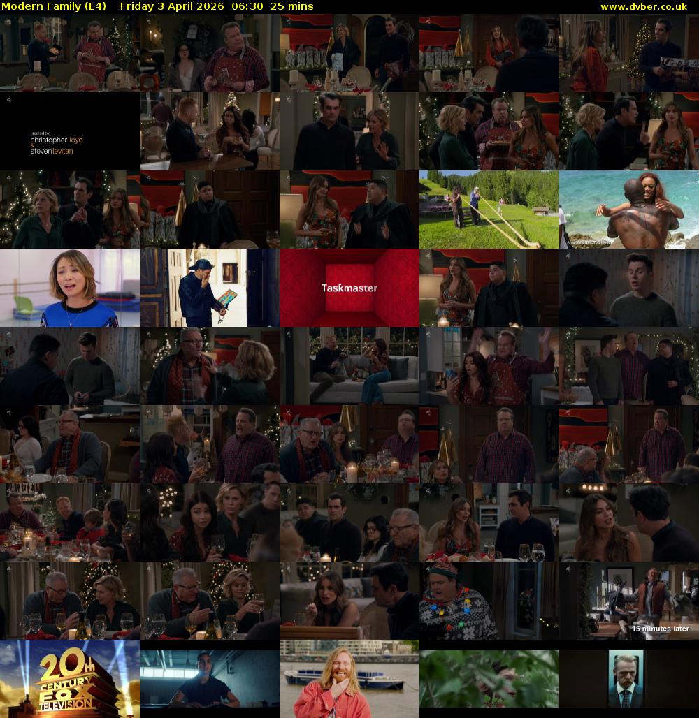 Modern Family (E4) Friday 3 April 2026 06:30 - 06:55