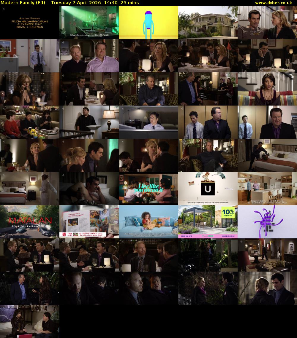 Modern Family (E4) Tuesday 7 April 2026 14:40 - 15:05
