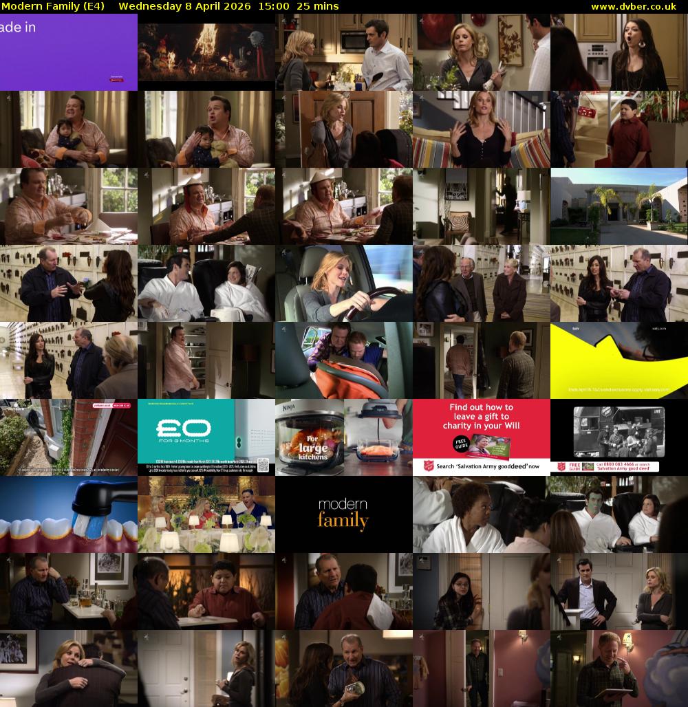 Modern Family (E4) Wednesday 8 April 2026 15:00 - 15:25