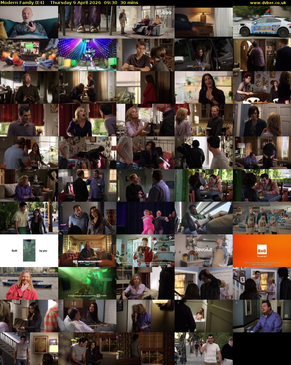 Modern Family (E4) Thursday 9 April 2026 09:30 - 10:00