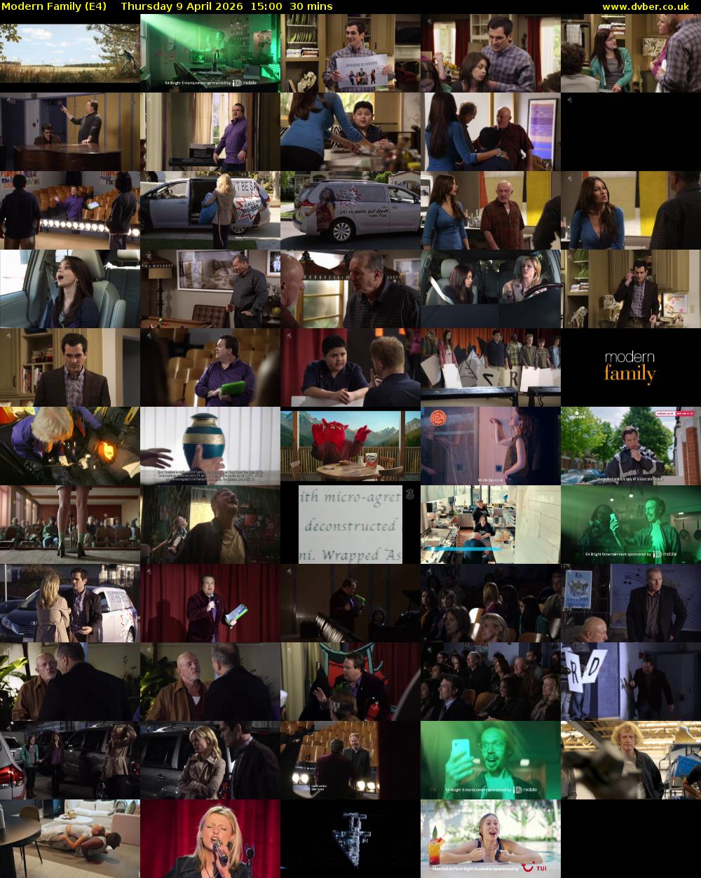 Modern Family (E4) Thursday 9 April 2026 15:00 - 15:30