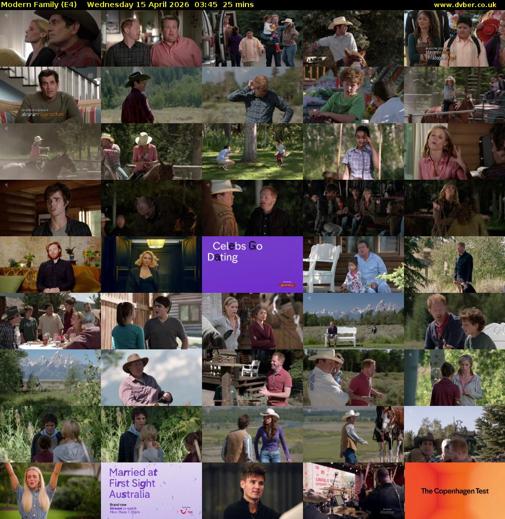 Modern Family (E4) Wednesday 15 April 2026 03:45 - 04:10