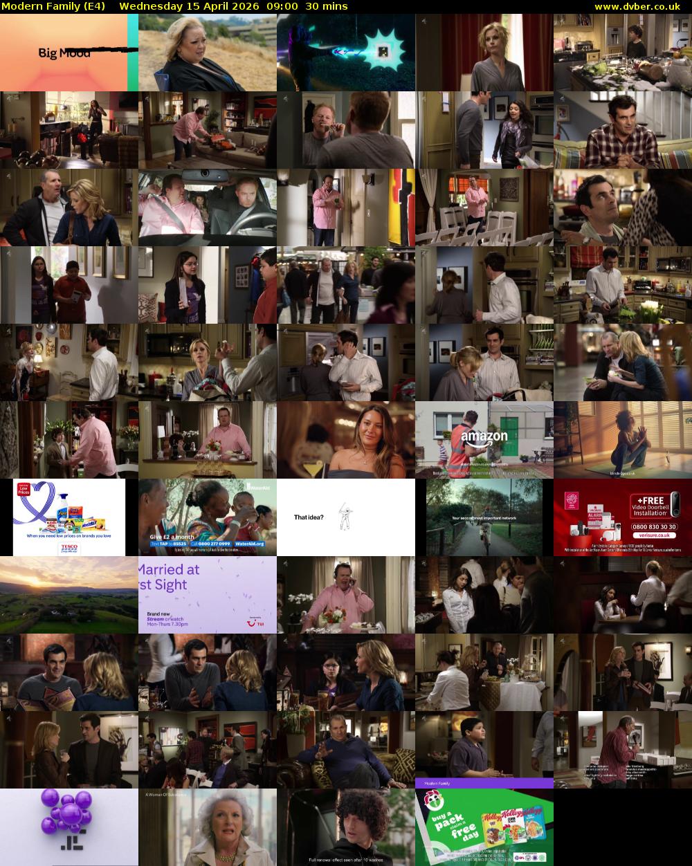 Modern Family (E4) Wednesday 15 April 2026 09:00 - 09:30