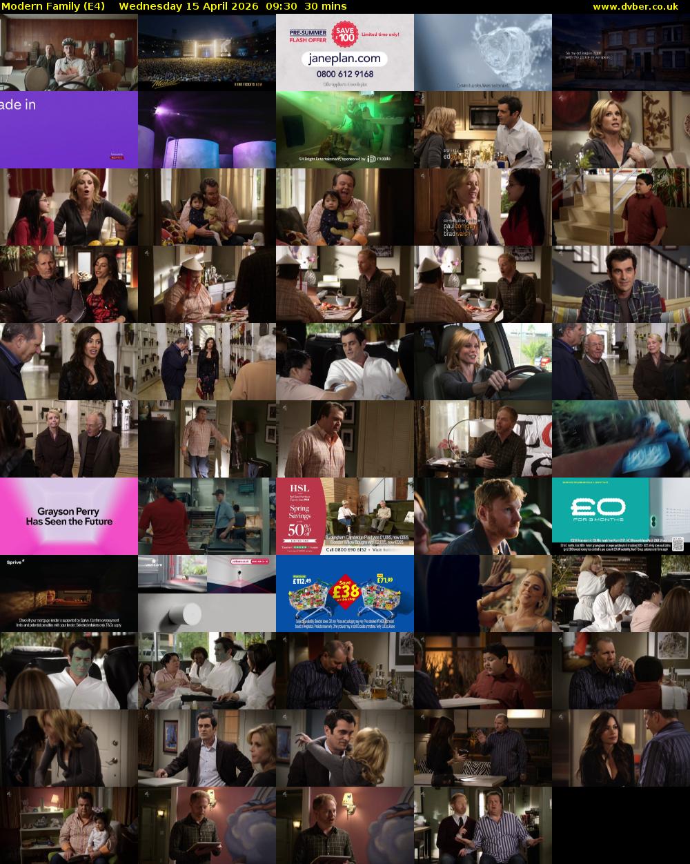 Modern Family (E4) Wednesday 15 April 2026 09:30 - 10:00