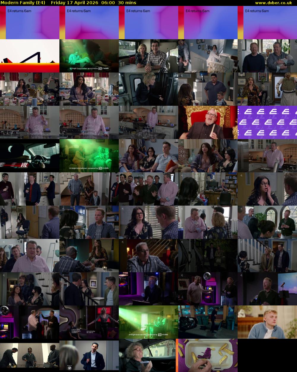 Modern Family (E4) Friday 17 April 2026 06:00 - 06:30
