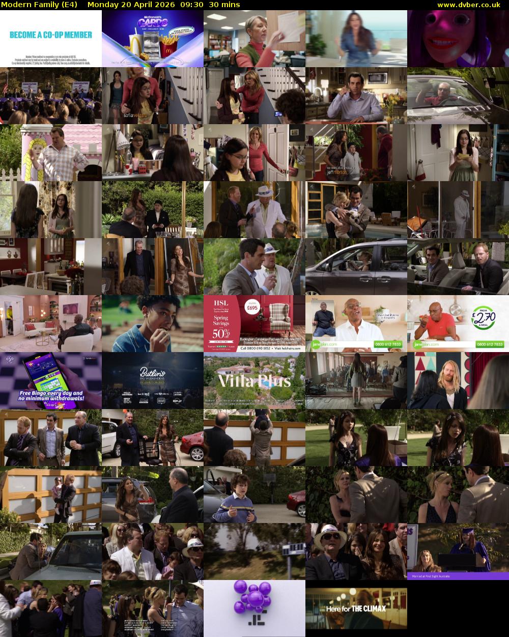 Modern Family (E4) Monday 20 April 2026 09:30 - 10:00