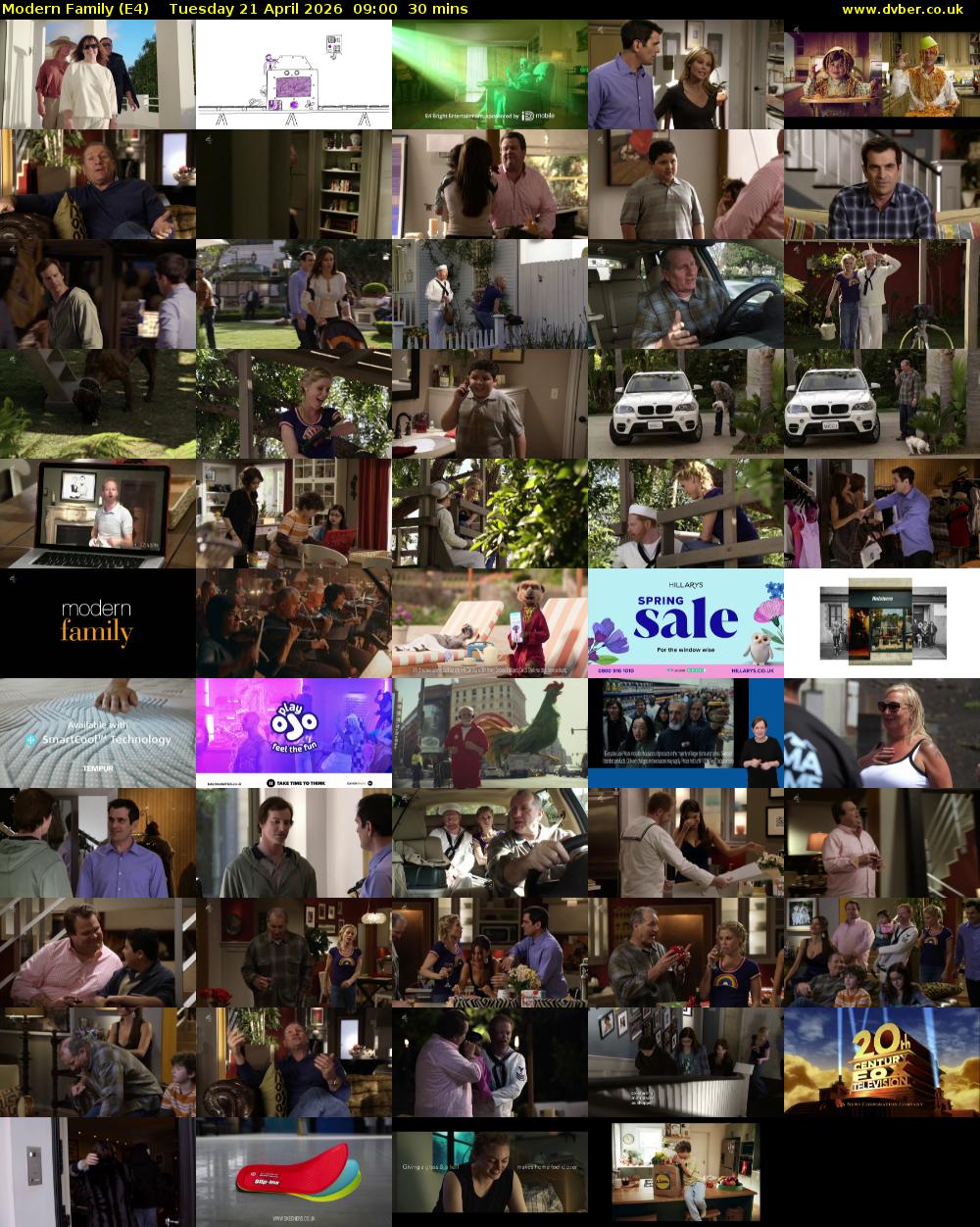 Modern Family (E4) Tuesday 21 April 2026 09:00 - 09:30