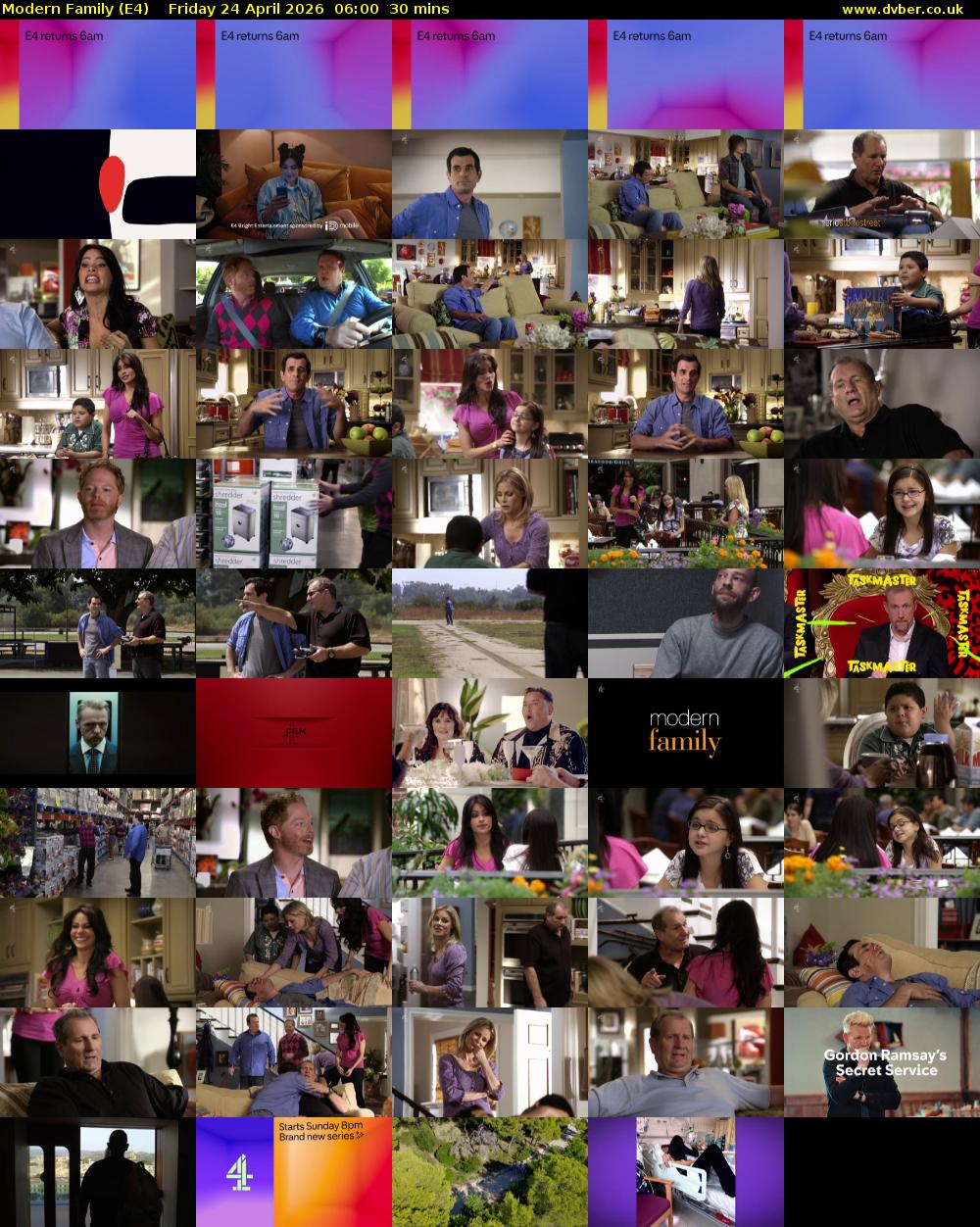 Modern Family (E4) Friday 24 April 2026 06:00 - 06:30