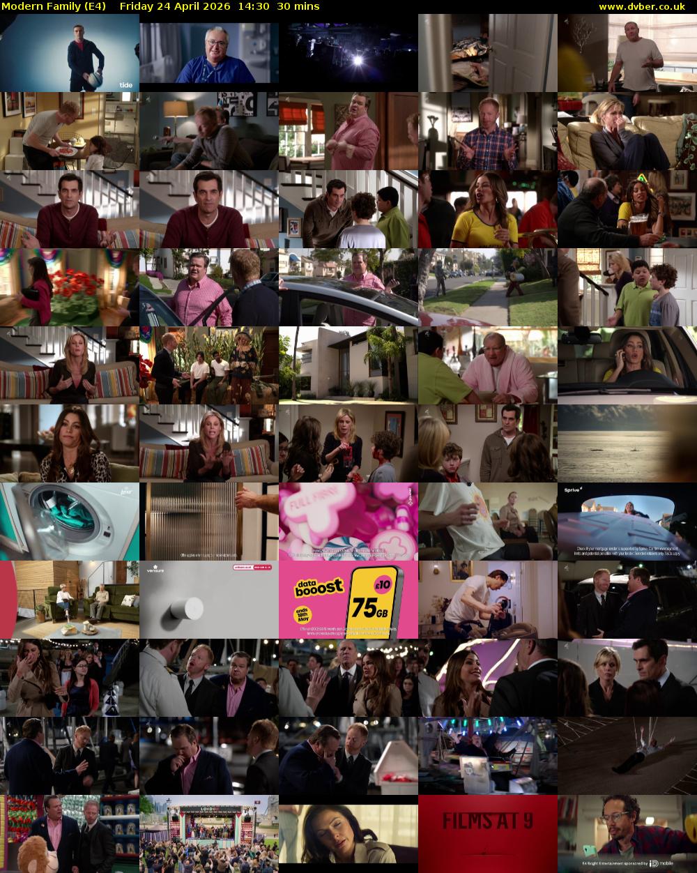 Modern Family (E4) Friday 24 April 2026 14:30 - 15:00