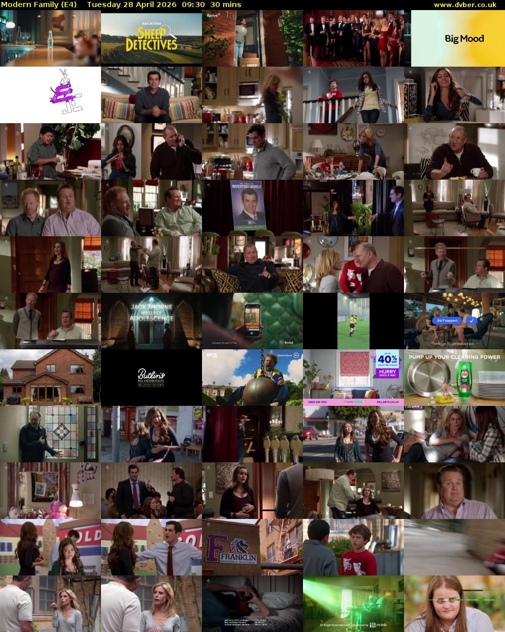 Modern Family (E4) Tuesday 28 April 2026 09:30 - 10:00