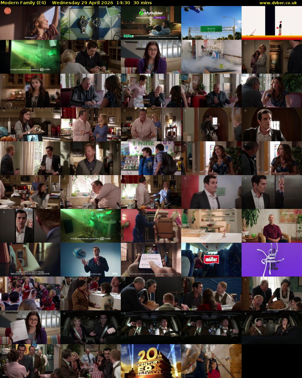 Modern Family (E4) Wednesday 29 April 2026 14:30 - 15:00