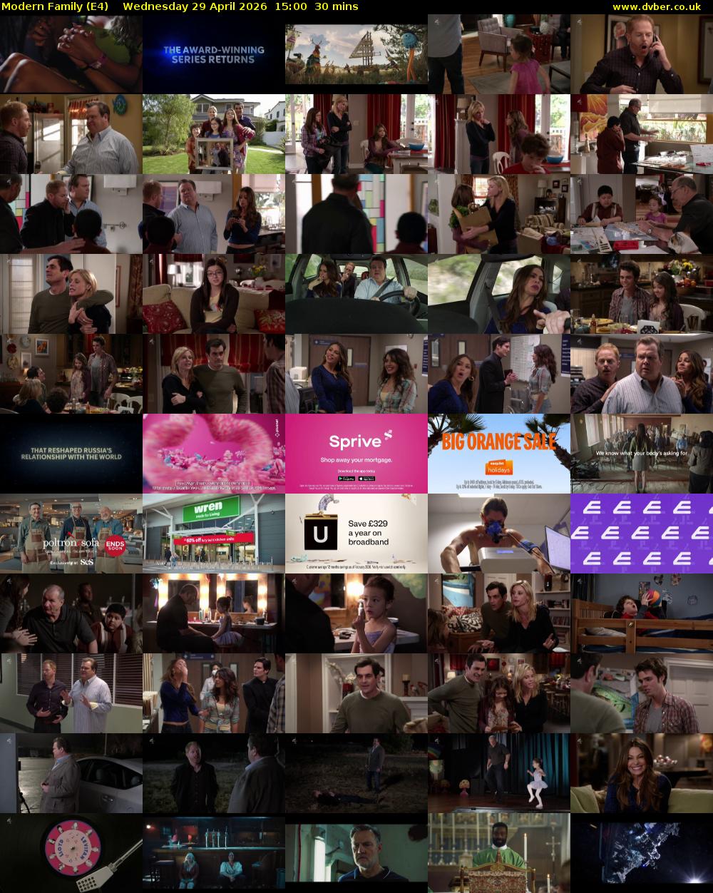 Modern Family (E4) Wednesday 29 April 2026 15:00 - 15:30