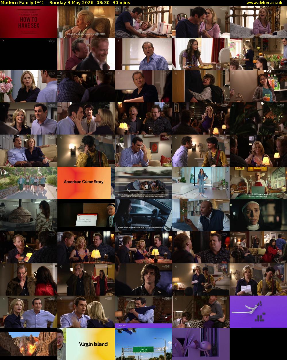 Modern Family (E4) Sunday 3 May 2026 08:30 - 09:00