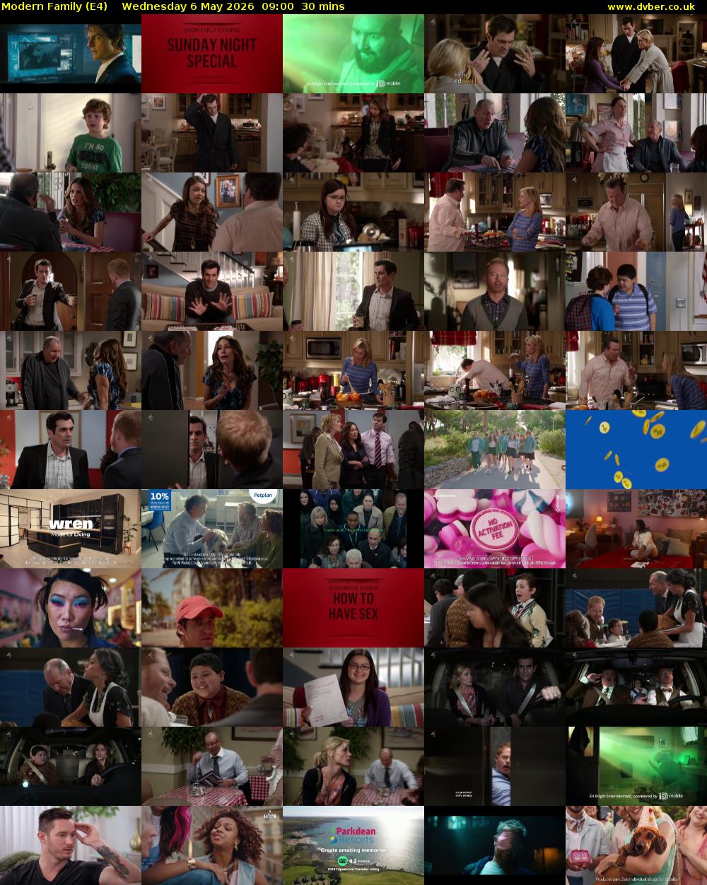 Modern Family (E4) Wednesday 6 May 2026 09:00 - 09:30