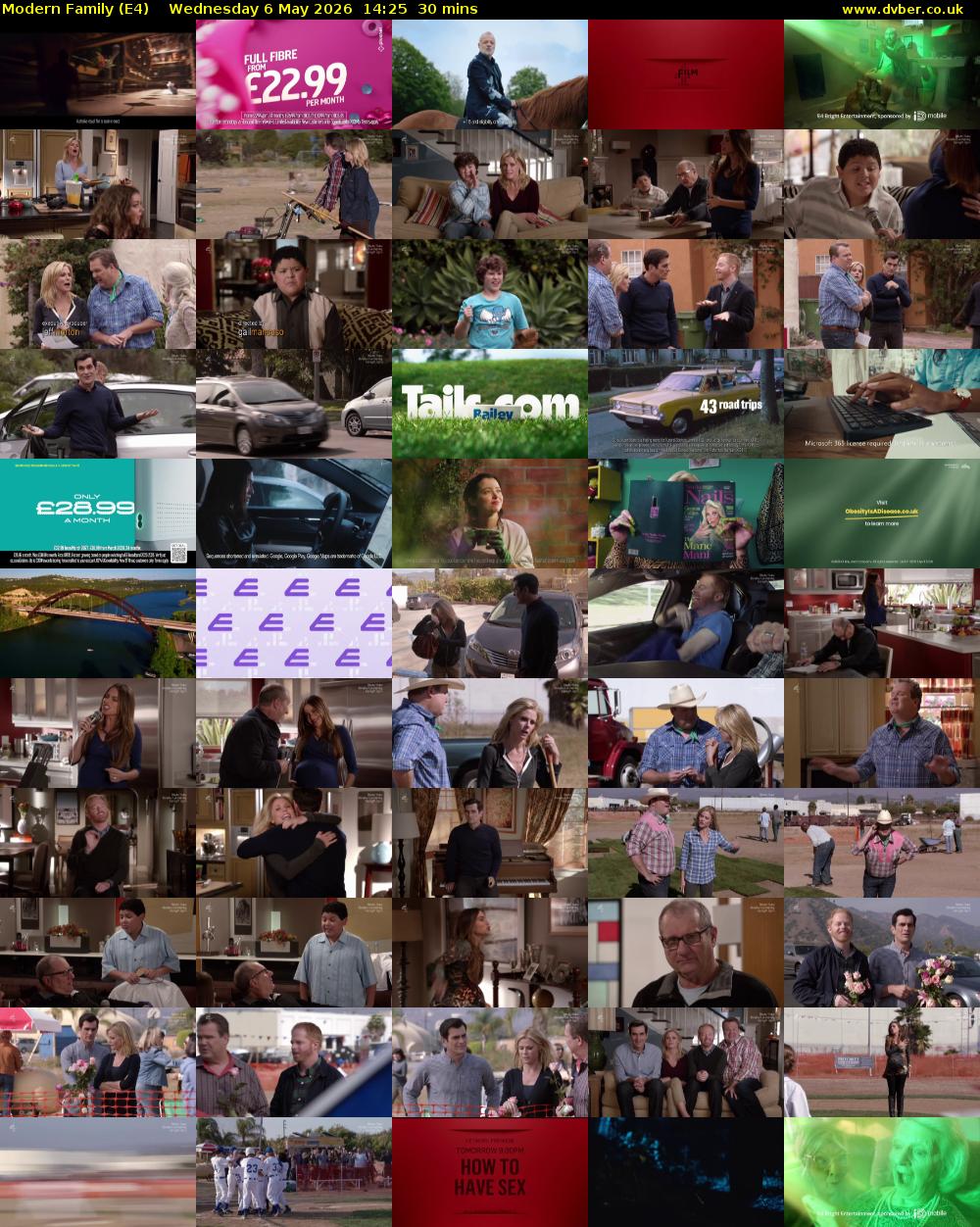 Modern Family (E4) Wednesday 6 May 2026 14:25 - 14:55