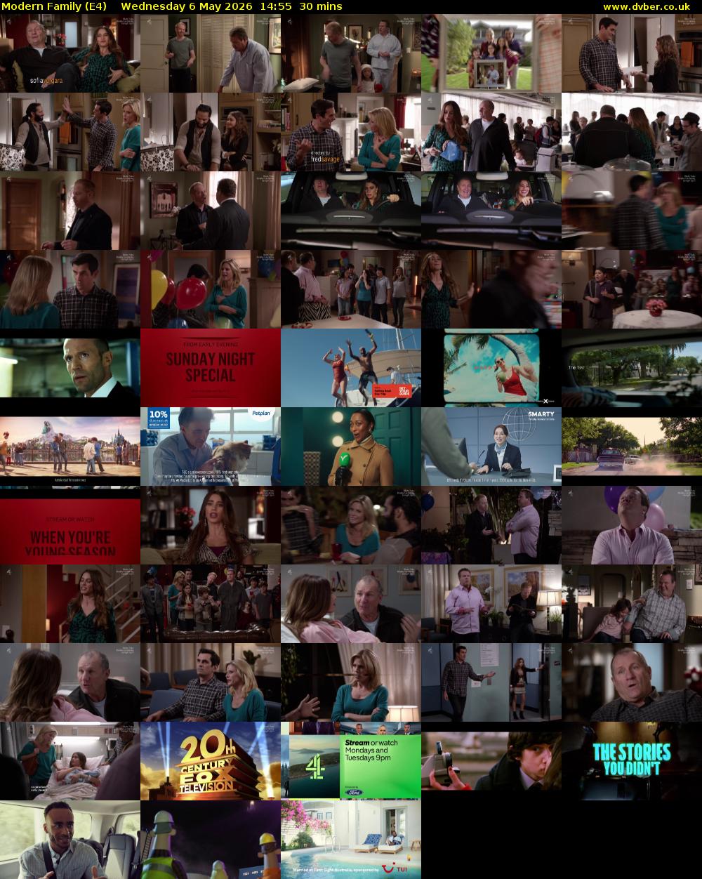 Modern Family (E4) Wednesday 6 May 2026 14:55 - 15:25