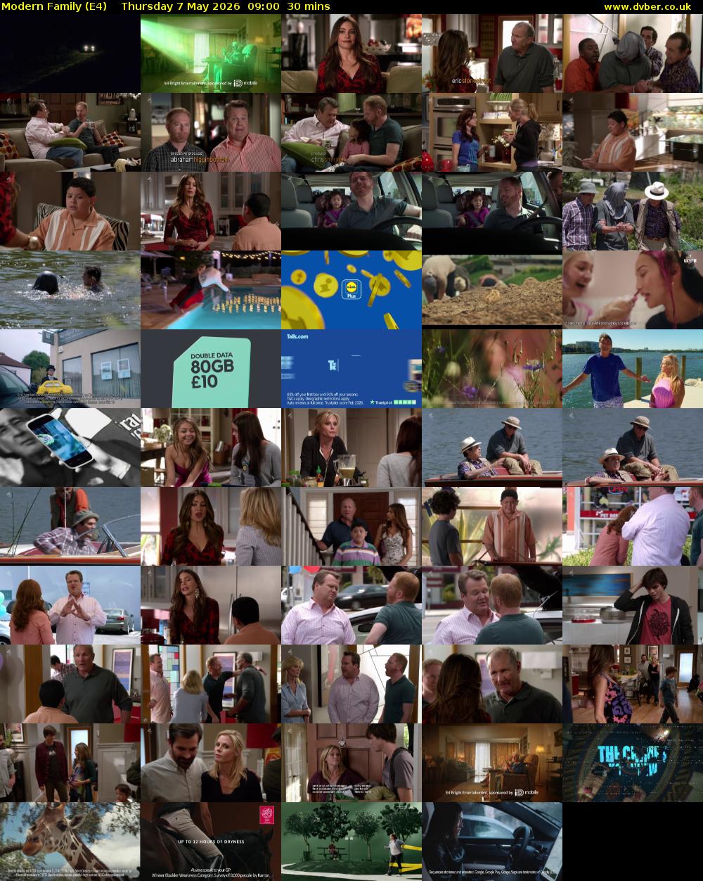 Modern Family (E4) Thursday 7 May 2026 09:00 - 09:30