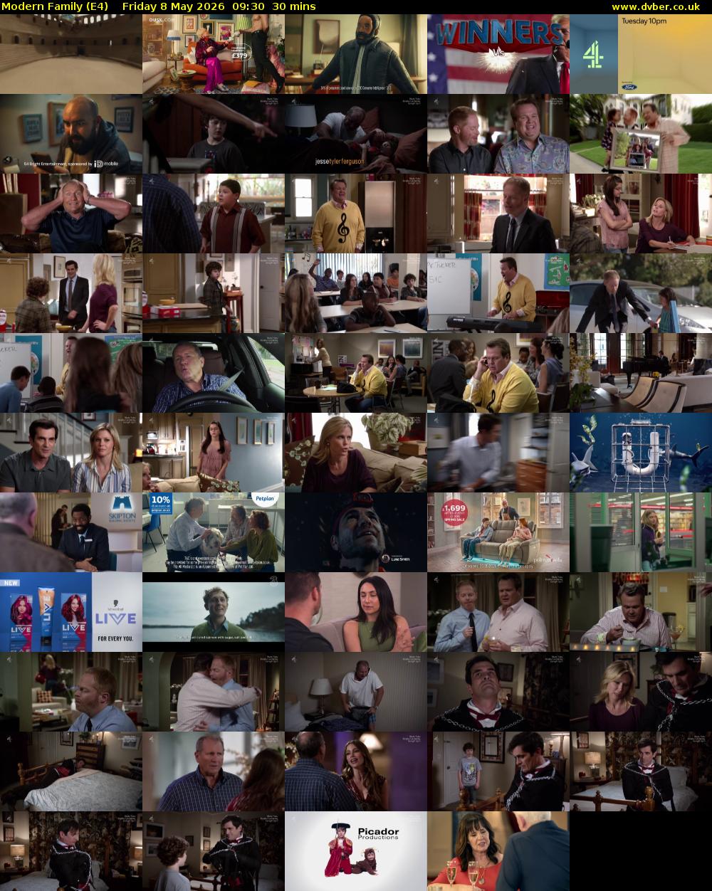 Modern Family (E4) Friday 8 May 2026 09:30 - 10:00