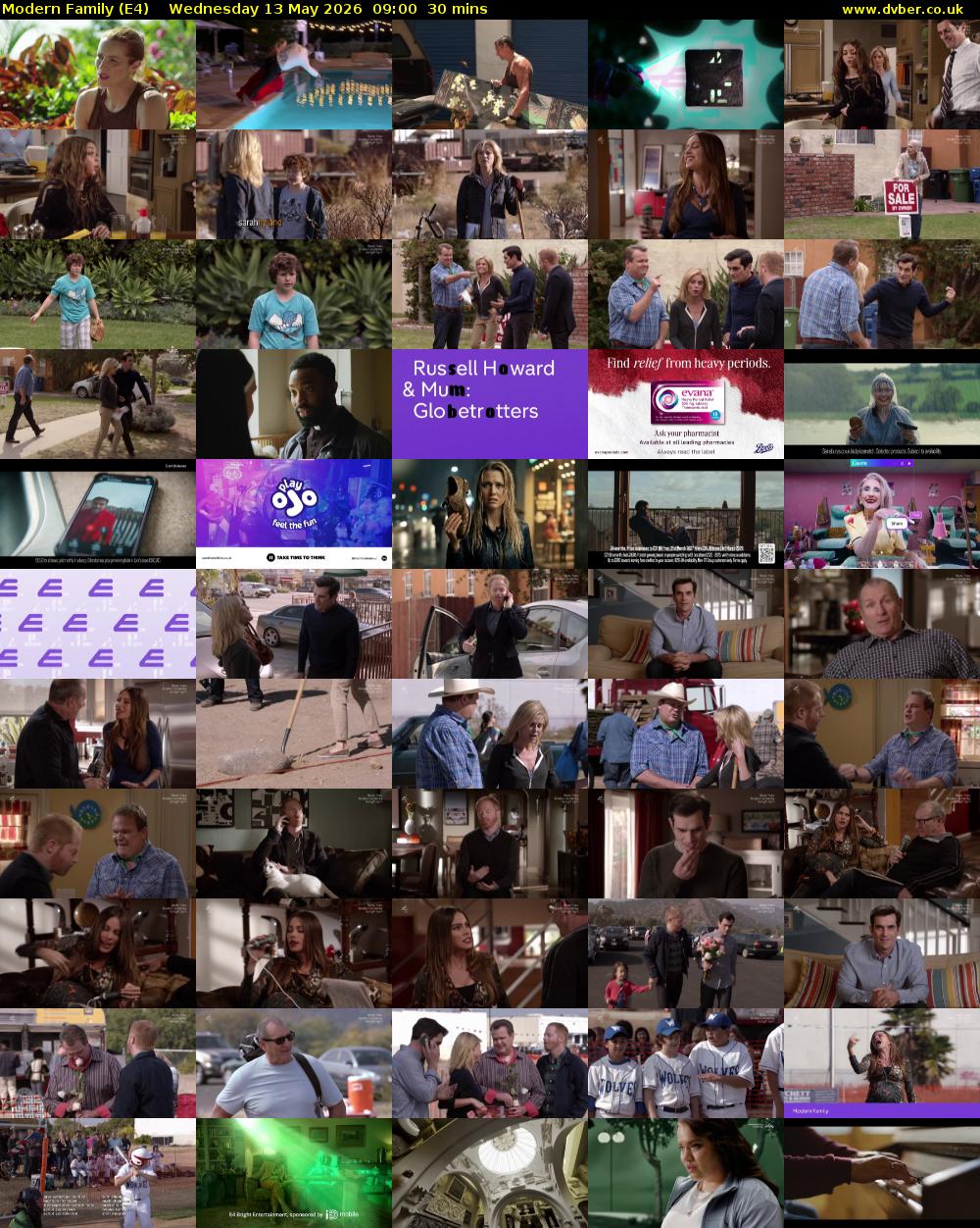 Modern Family (E4) Wednesday 13 May 2026 09:00 - 09:30