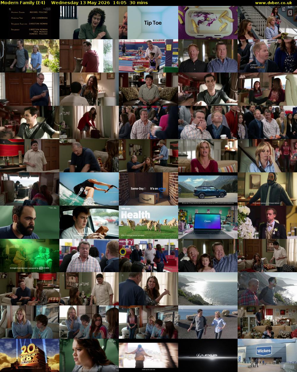 Modern Family (E4) Wednesday 13 May 2026 14:05 - 14:35