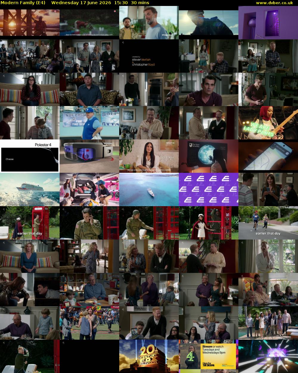 Modern Family (E4) Wednesday 17 June 2026 15:30 - 16:00