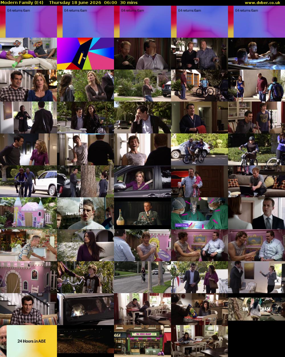Modern Family (E4) Thursday 18 June 2026 06:00 - 06:30