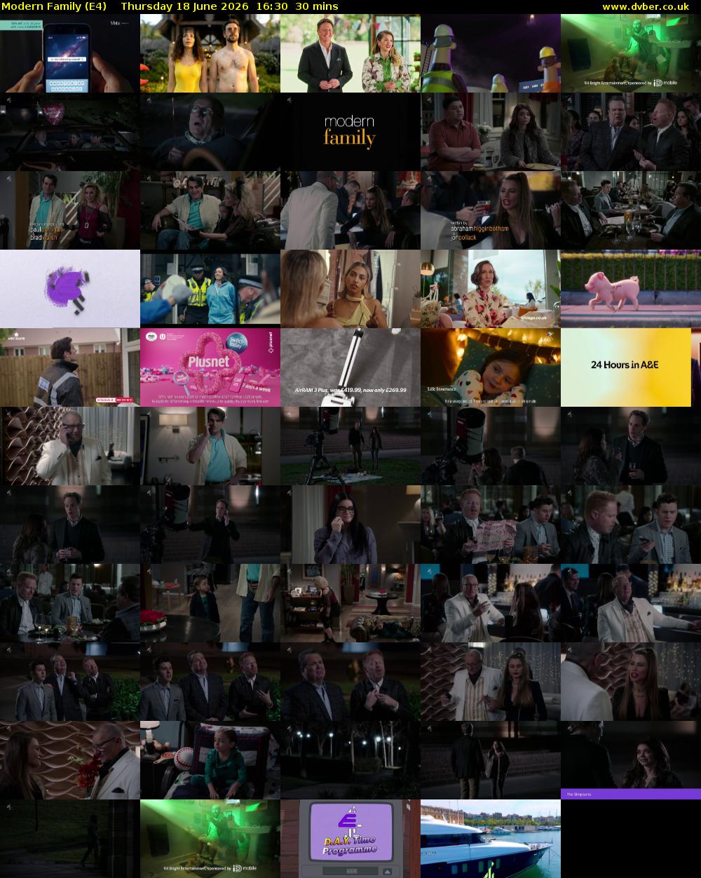 Modern Family (E4) Thursday 18 June 2026 16:30 - 17:00