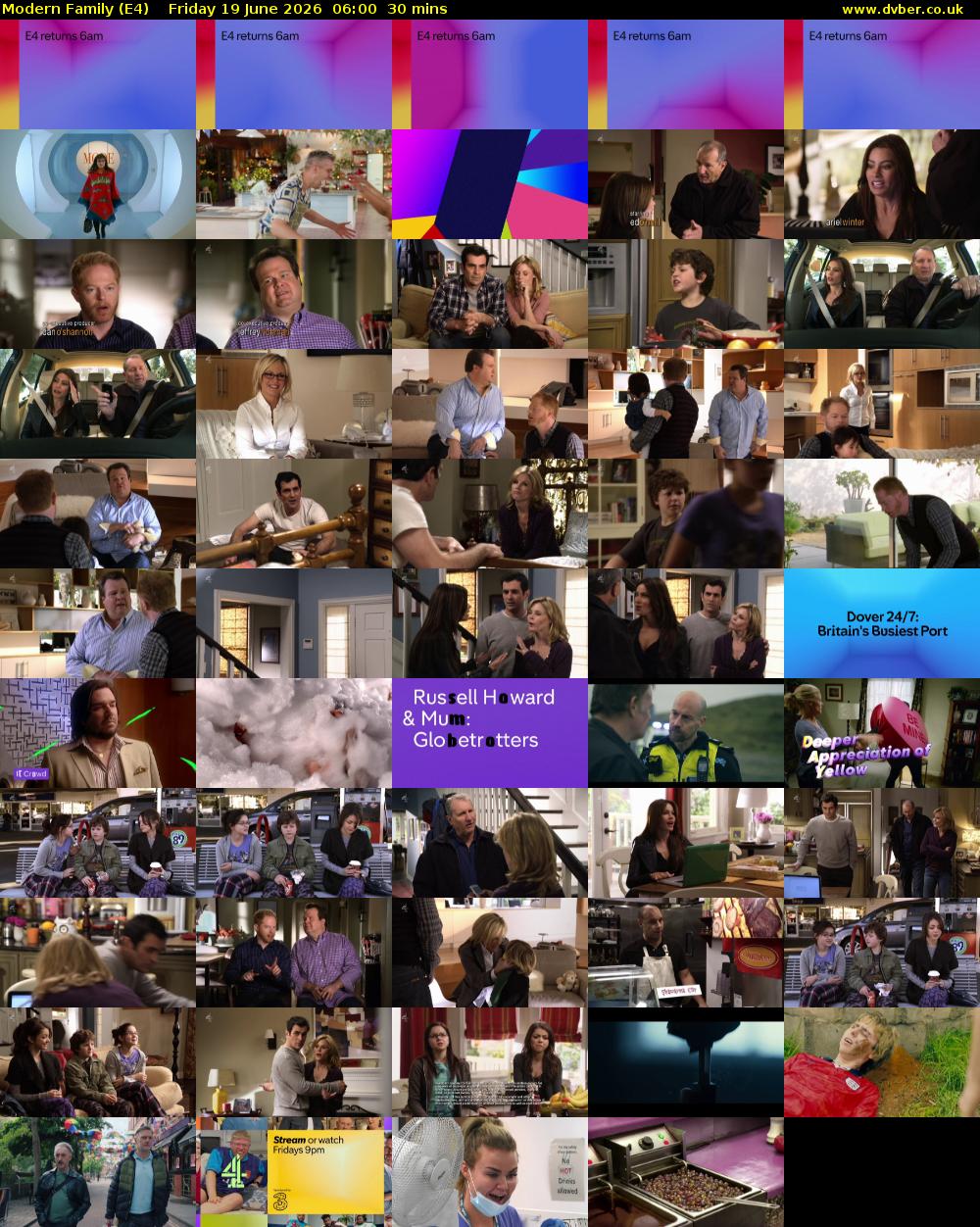 Modern Family (E4) Friday 19 June 2026 06:00 - 06:30