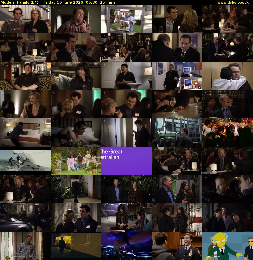 Modern Family (E4) Friday 19 June 2026 06:30 - 06:55