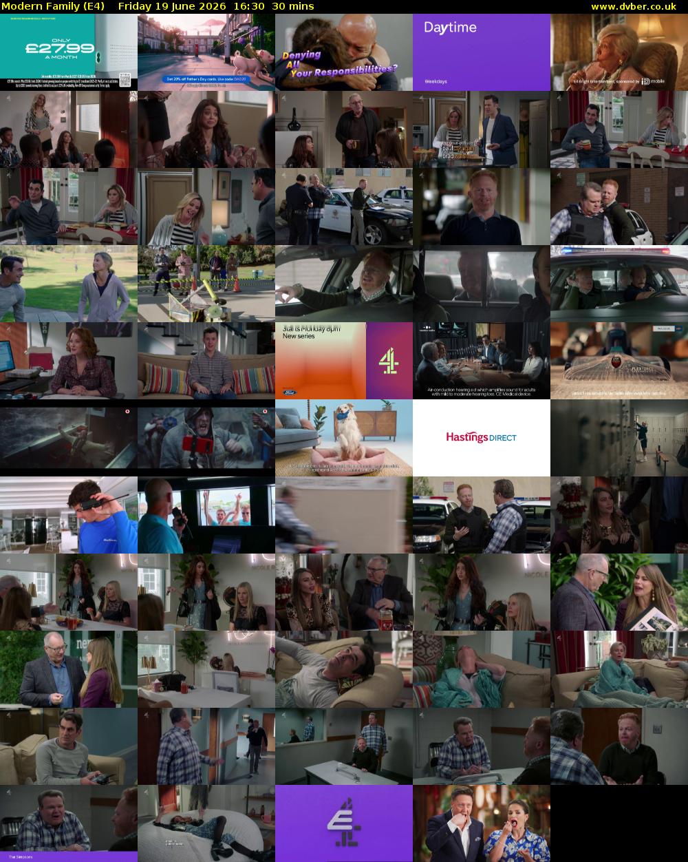 Modern Family (E4) Friday 19 June 2026 16:30 - 17:00