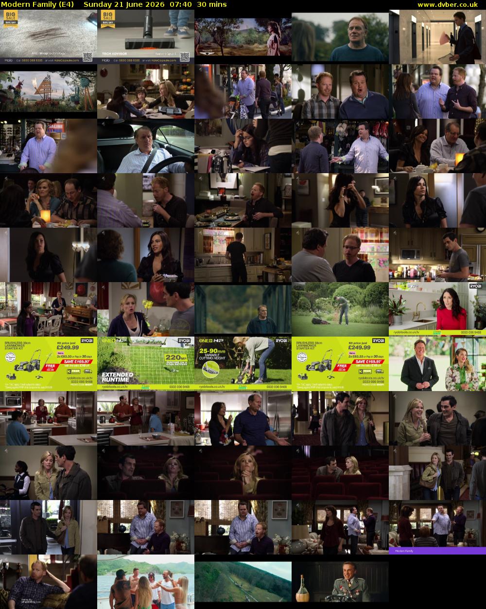 Modern Family (E4) Sunday 21 June 2026 07:40 - 08:10