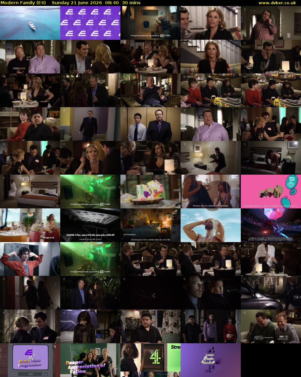 Modern Family (E4) Sunday 21 June 2026 08:40 - 09:10