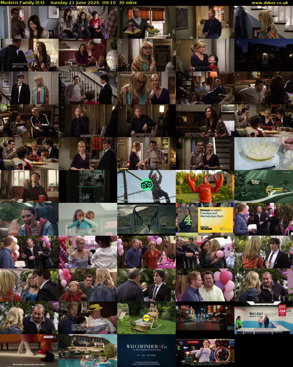 Modern Family (E4) Sunday 21 June 2026 09:10 - 09:40