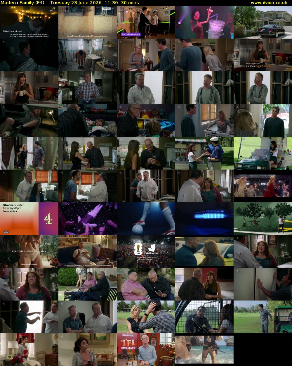 Modern Family (E4) Tuesday 23 June 2026 11:30 - 12:00