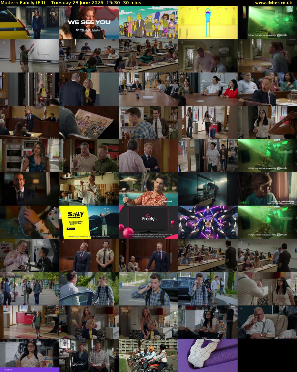 Modern Family (E4) Tuesday 23 June 2026 15:30 - 16:00