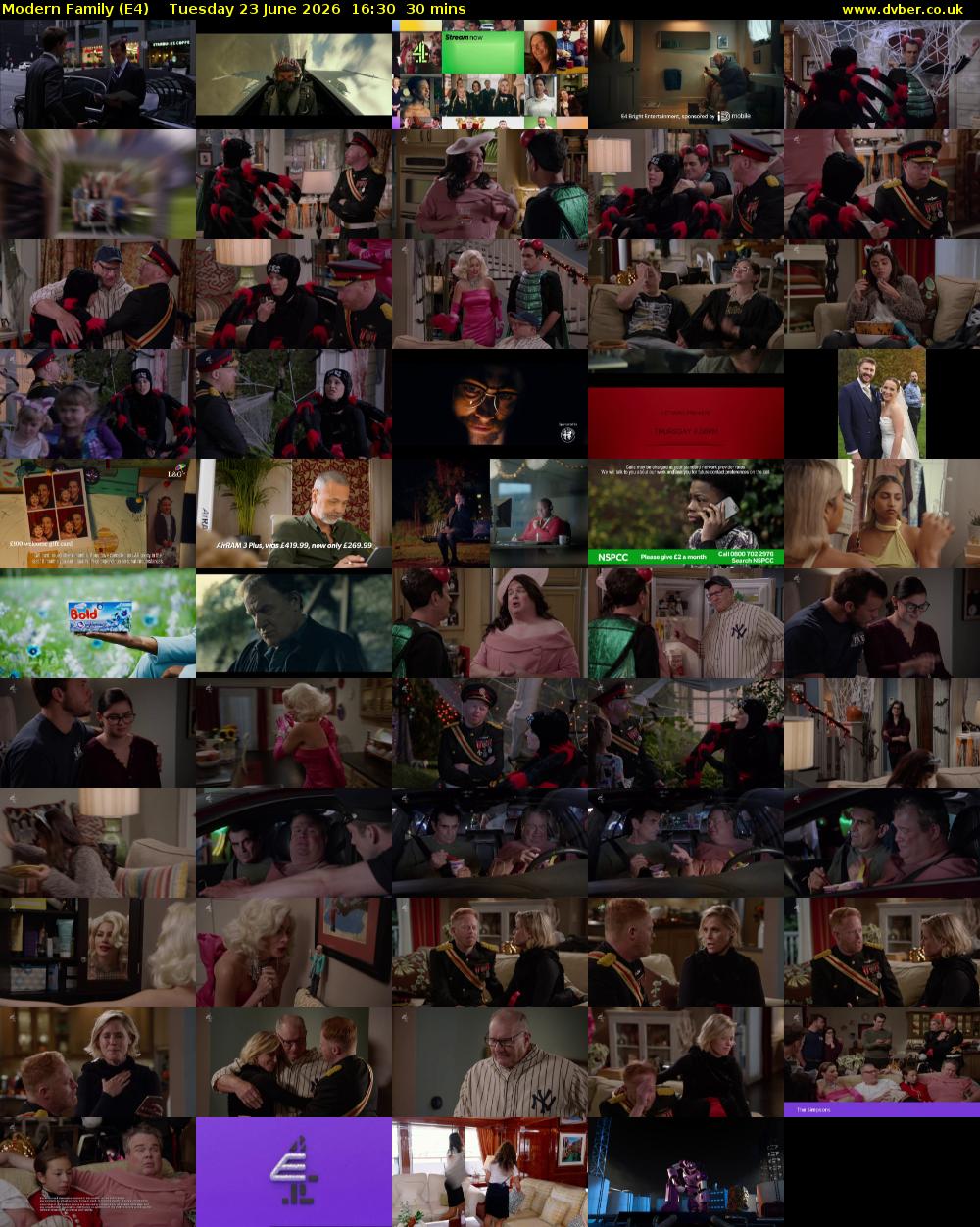 Modern Family (E4) Tuesday 23 June 2026 16:30 - 17:00