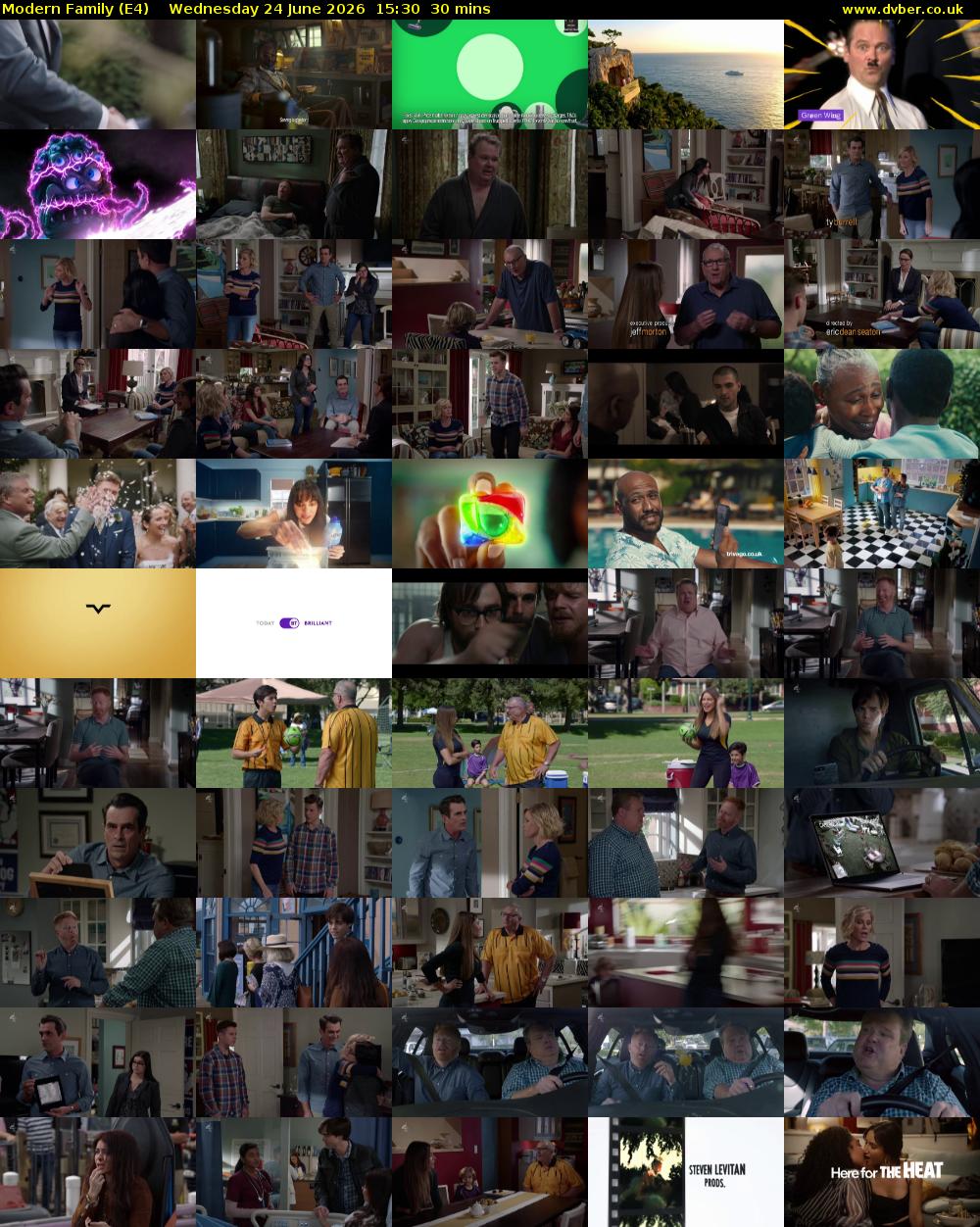Modern Family (E4) Wednesday 24 June 2026 15:30 - 16:00
