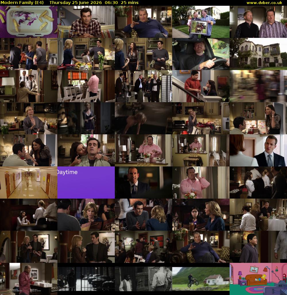 Modern Family (E4) Thursday 25 June 2026 06:30 - 06:55