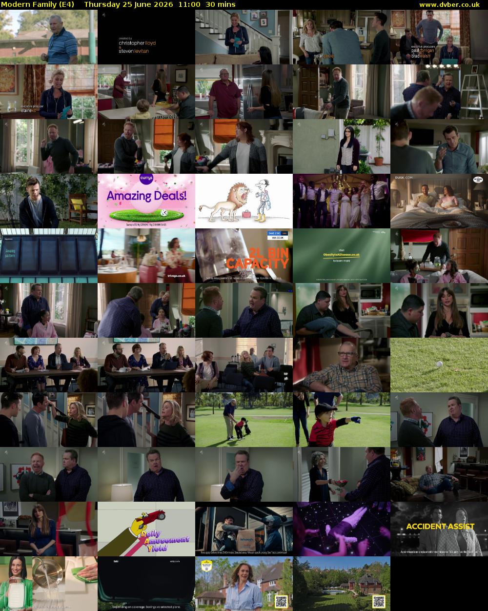 Modern Family (E4) Thursday 25 June 2026 11:00 - 11:30