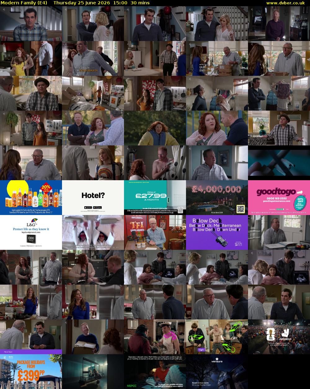 Modern Family (E4) Thursday 25 June 2026 15:00 - 15:30