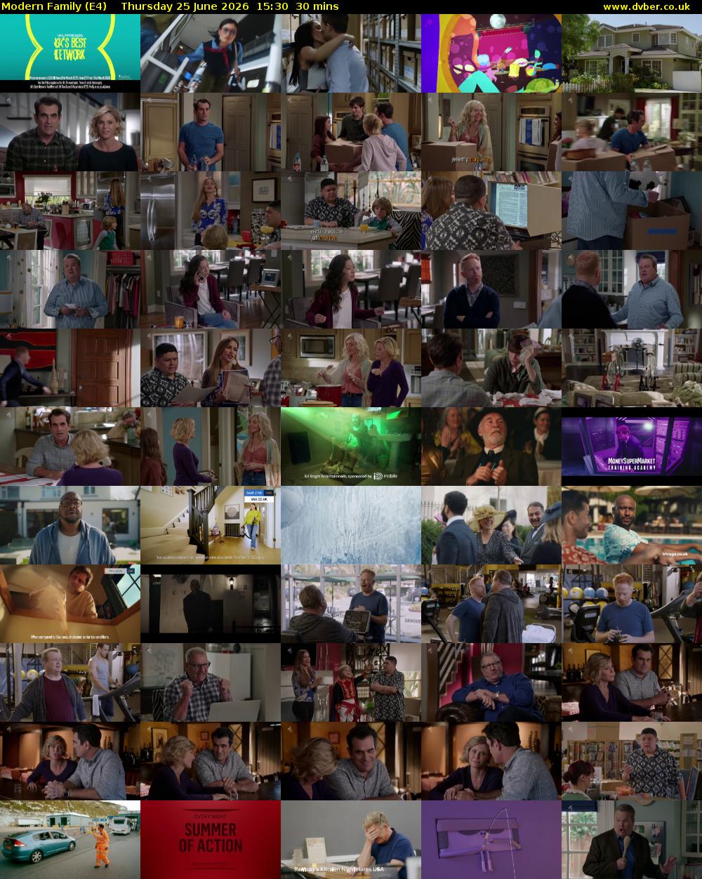 Modern Family (E4) Thursday 25 June 2026 15:30 - 16:00